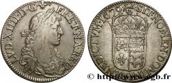 LOUIS XIV  THE SUN KING  Écu de Béarn, portrait apollinien 1676 Pau XF/AU