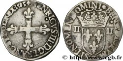 HENRI III Quart d écu, croix de face 1583 Nantes
