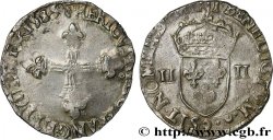 HENRY III Quart d écu, croix de face 1585 Rennes