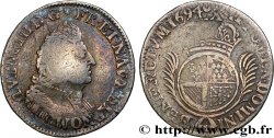 LOUIS XIV  THE SUN KING  Quart d écu de Flandre aux palmes 1694 Lille BC+