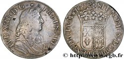 LOUIS XIV  THE SUN KING  Écu de Navarre, portrait à la cravate courte 1672 Saint-Palais VF/XF