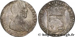 LOUIS XIV LE GRAND OU LE ROI SOLEIL Demi-écu de Béarn, portait à la mèche longue 1655 Pau TB+