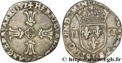 HENRY IV Quart d écu, croix feuillue de face 1592 Bayonne