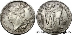 LOUIS XVI (MONARQUE CONSTITUTIONNEL)  Écu dit  au génie , type FRANÇOIS 1792 Paris TTB+