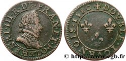 HENRI III Double tournois, 1er type de Paris 1580 Paris, Moulin des Étuves