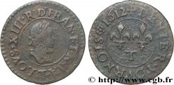 LOUIS XIII  Denier tournois, type de Paris 1612 Nantes XF
