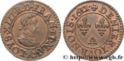 LOUIS XIII  Denier tournois, type 1 1613 Paris AU