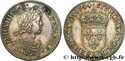 LOUIS XIV  THE SUN KING  Douzième d écu, portrait à la mèche courte 1644 Paris, Monnaie du Louvre XF