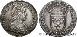 LOUIS XIV LE GRAND OU LE ROI SOLEIL Douzième d écu, portrait à la mèche longue 1658 Lyon TTB+