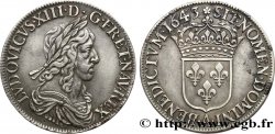LOUIS XIII Écu d argent, 3e type, 2e poinçon de Warin 1643 Paris, Monnaie du Louvre