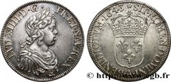 LOUIS XIV THE SUN KING Écu à la mèche courte 1643 Paris, Monnaie de Matignon