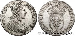 LOUIS XIV LE GRAND OU LE ROI SOLEIL Écu, portrait à la mèche longue 1648 La Rochelle