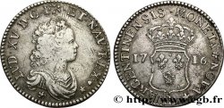 LOUIS XV THE BELOVED Quarante sols de Strasbourg 1716 Strasbourg