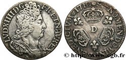 LOUIS XIV LE GRAND OU LE ROI SOLEIL Dixième d écu aux trois couronnes 1710 Lyon
