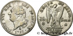 LOUIS XVI 15 sols dit au génie , type FRANÇOIS 1791 Paris