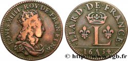 LOUIS XIV LE GRAND OU LE ROI SOLEIL Liard de France à l L couronnée (épreuve) 1654 Paris