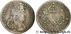 LOUIS XIV THE SUN KING Dixième d écu aux trois couronnes 1711 Troyes