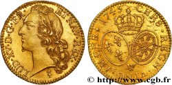 LOUIS XV DIT LE BIEN AIMÉ Louis d’or aux écus ovales, tête ceinte d’un bandeau 1745 Lille