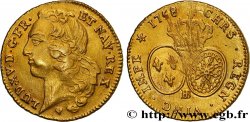 LOUIS XV THE WELL-BELOVED Double louis dit au bandeau 1758 Strasbourg
