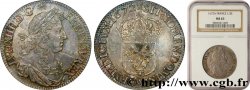 LOUIS XIV LE GRAND OU LE ROI SOLEIL Demi-écu, portrait apollinien 1672 Paris