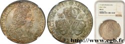 LOUIS XIV LE GRAND OU LE ROI SOLEIL Écu aux trois couronnes 1714 Rennes