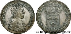 LOUIS XIV LE GRAND OU LE ROI SOLEIL Écu, portrait à la mèche longue 1652 Paris TTB