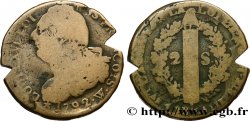 LOUIS XVI (MONARQUE CONSTITUTIONNEL) 2 sols dit au faisceau , type FRANÇOIS 1792 Lille