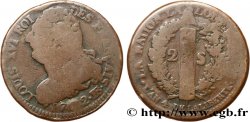 LOUIS XVI (MONARQUE CONSTITUTIONNEL) 2 sols dit au faisceau , type FRANÇAIS 1792 Strasbourg
