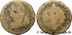 LOUIS XVI (MONARQUE CONSTITUTIONNEL) 2 sols dit au faisceau , type FRANÇOIS 1792 Saumur