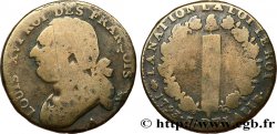 LOUIS XVI (MONARQUE CONSTITUTIONNEL) 12 deniers dit au faisceau , type FRANÇOIS 1793 Paris