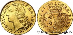 LOUIS XV DIT LE BIEN AIMÉ Louis d’or aux écus ovales, tête ceinte d’un bandeau 1750 Pau