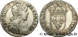 LOUIS XIV THE SUN KING Demi-écu à la mèche longue 1650 La Rochelle