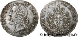 LOUIS XV DIT LE BIEN AIMÉ Écu aux branches d’olivier, tête ceinte d’un bandeau 1744 Poitiers TTB+