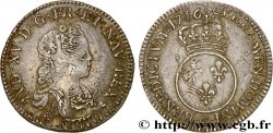 LOUIS XV  THE WELL-BELOVED  Dixième d écu dit  vertugadin  1716 Poitiers XF