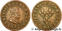 HENRI IV LE GRAND Double tournois, 1er type de Paris (légende française) 1598 Paris, Moulin des Étuves