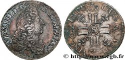 LOUIS XIV LE GRAND OU LE ROI SOLEIL Écu aux huit L, 1er type 1691 Reims TTB+