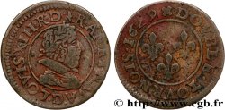 LOUIS XIII LE JUSTE Double tournois, type 6 de Lyon 1629 Lyon