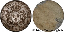 LOUIS XV DIT LE BIEN AIMÉ Tirage en étain du revers du demi-écu dit  au bandeau  1740 Bordeaux SUP