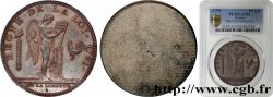 LOUIS XVI (MONARQUE CONSTITUTIONNEL)  Épreuve uniface en étain de Droz pour le revers l’écu “dit constitutionnel” 1791  SUP55