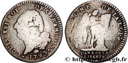 LOUIS XVI (MONARQUE CONSTITUTIONNEL) 30 sols dit au génie , type FRANÇOIS 1793 Lyon