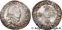 LOUIS XIII LE JUSTE Demi-franc au grand buste lauré et au col fraisé 1615 Saint-Lô