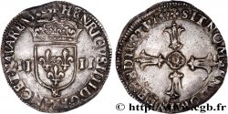 HENRY IV Quart d écu, écu de face, 2e type, écu de face 1603 Aix-en-Provence