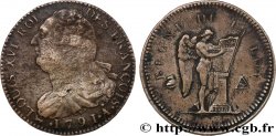 LOUIS XVI (MONARQUE CONSTITUTIONNEL)  Essai hydride de la pièce de 2 sols et du demi-écu 1791 Paris TB+