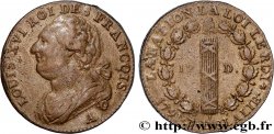 LOUIS XVI (MONARQUE CONSTITUTIONNEL)  12 deniers dit  au faisceau , type FRANCOIS 1791 Paris TTB