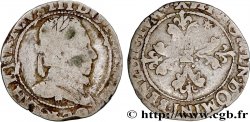 HENRI III Demi-franc au col plat s.m. Bourges TB