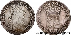 LOUIS XIV LE GRAND OU LE ROI SOLEIL Écu de Béarn, portrait à la mèche longue 1661 Morlaàs TTB