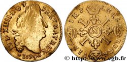 LOUIS XIV LE GRAND OU LE ROI SOLEIL Louis d or aux quatre L 1694 Montpellier