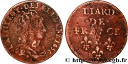 LOUIS XIV  THE SUN KING  Liard de cuivre, 2e type 1656 Meung-sur-Loire