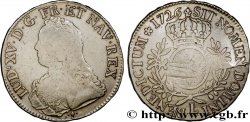 LOUIS XV DIT LE BIEN AIMÉ Écu aux branches d olivier, buste habillé 1726 Bayonne