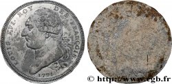 LOUIS XVI (MONARQUE CONSTITUTIONNEL) Tirage en étain de l’essai de six livres de Vasselon 1791 Paris